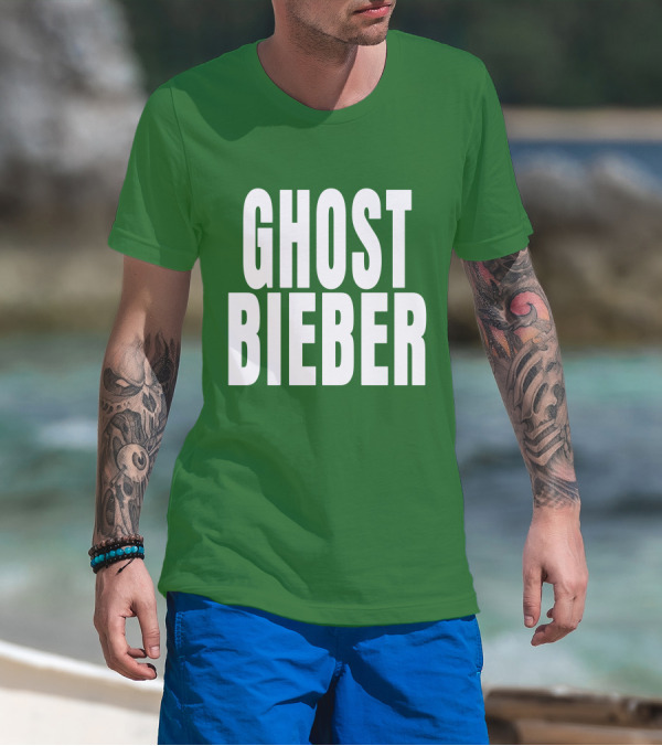 Shop Justin Bieber Music Ghost Bieber Crewneck T-Shirt