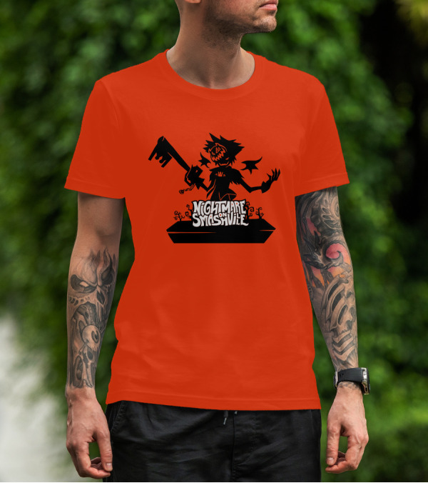 Nightmare On Smashville Halloween Scarecrow Image T-Shirt