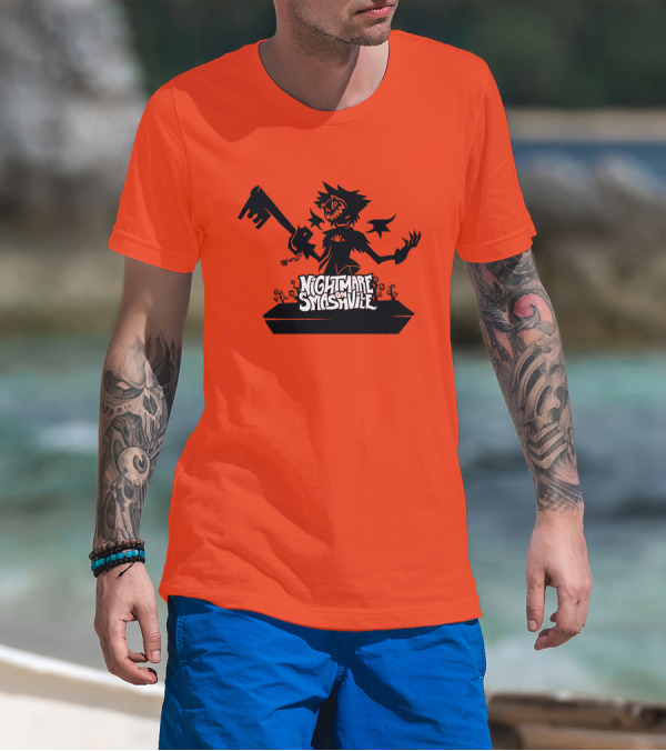 Nightmare On Smashville Halloween Scarecrow Image T-Shirt