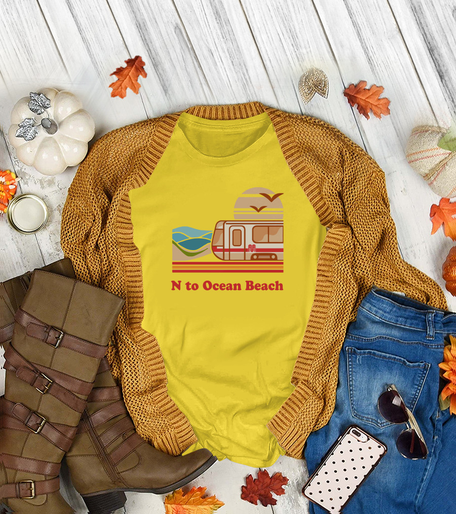 N to Ocean Beach San Francisco Vintage Transit T-Shirt