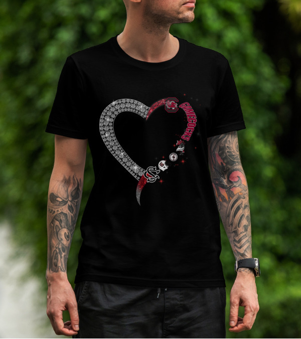 South Carolina Gamecocks Heart T-Shirt