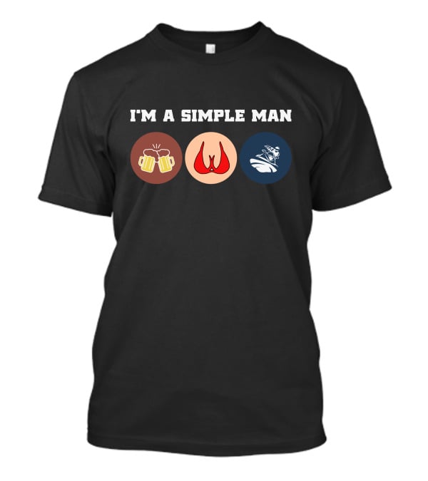 I'm A Simple Man Beer Boobs Jetski T-Shirt