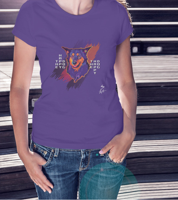 HAPPO TAPD EYO THD HAOP EPY Happy Dog T-Shirt