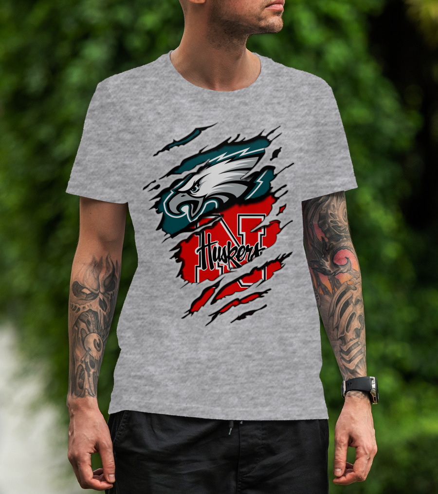 Eagles Huskers Logo Crossover T-Shirt