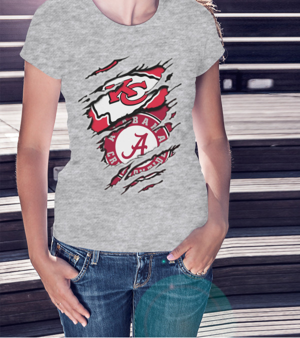 Kansas City Chiefs Alabama Crimson Tide T-Shirt