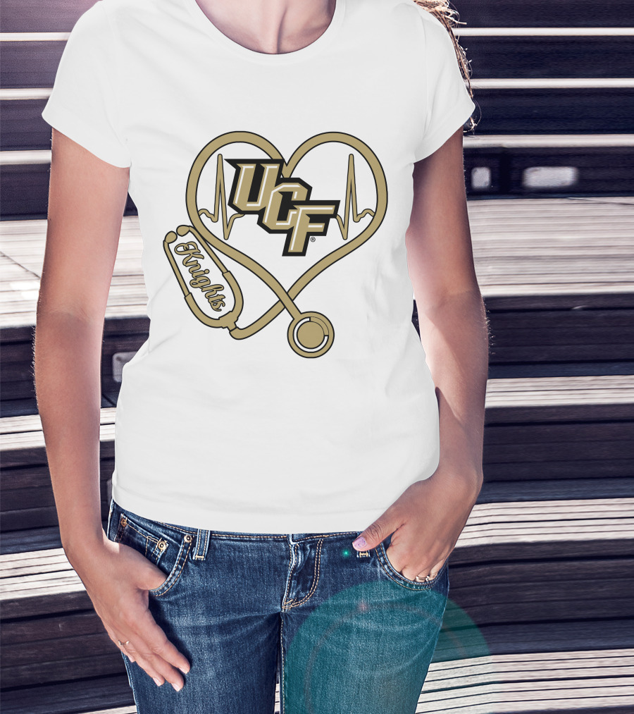 Ucf Knights Nurse Heartbeat Stethoscope T-Shirt