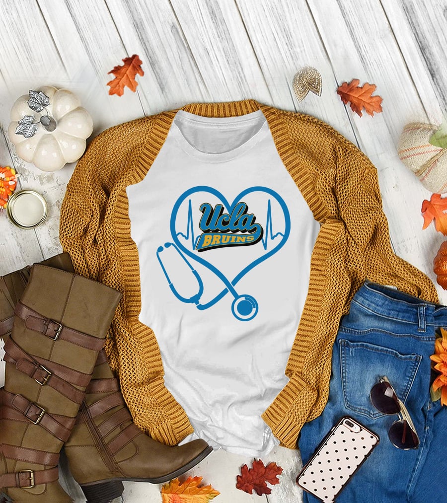 Ucla Bruins Nurse Heartbeat Stethoscope T-Shirt