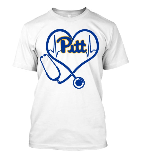 Pittsburgh Panthers Nurse Heartbeat Stethoscope Pitt T-Shirt