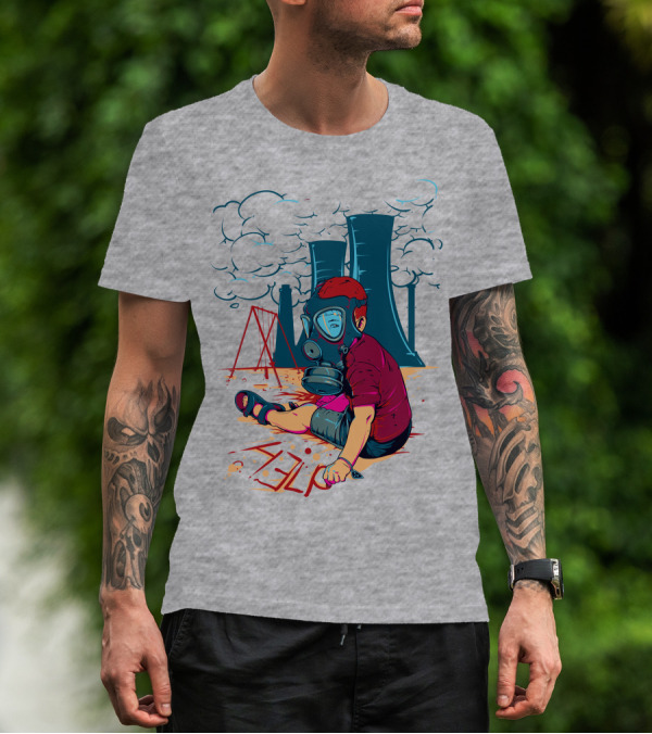 The Cry Of The Future Preschool Gas Mask Child Industrial Playground T-Shirt