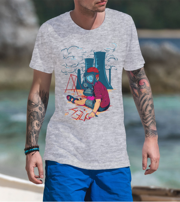 The Cry Of The Future Preschool Gas Mask Child Industrial Playground T-Shirt