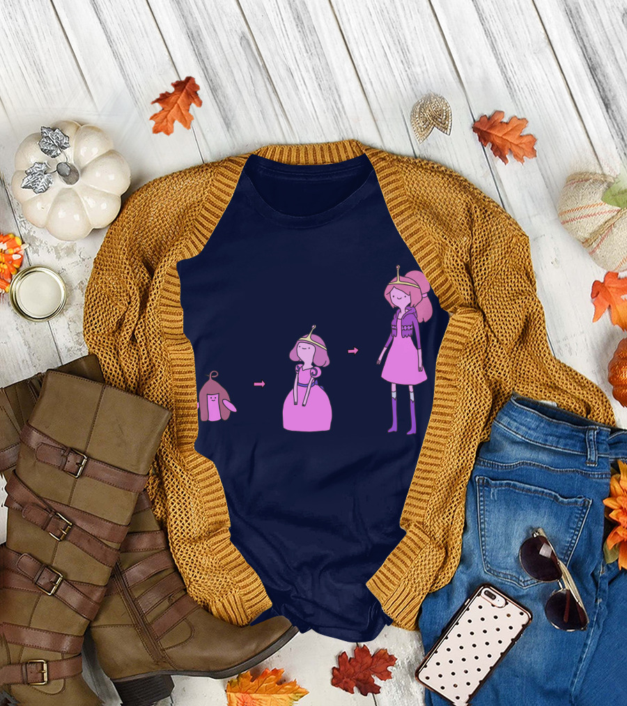 Princess Bubblegum Transformation Evolution Adventure Time T-Shirt