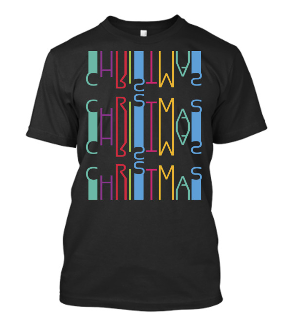 Colored Christmas Contemporary Typography T-Shirt