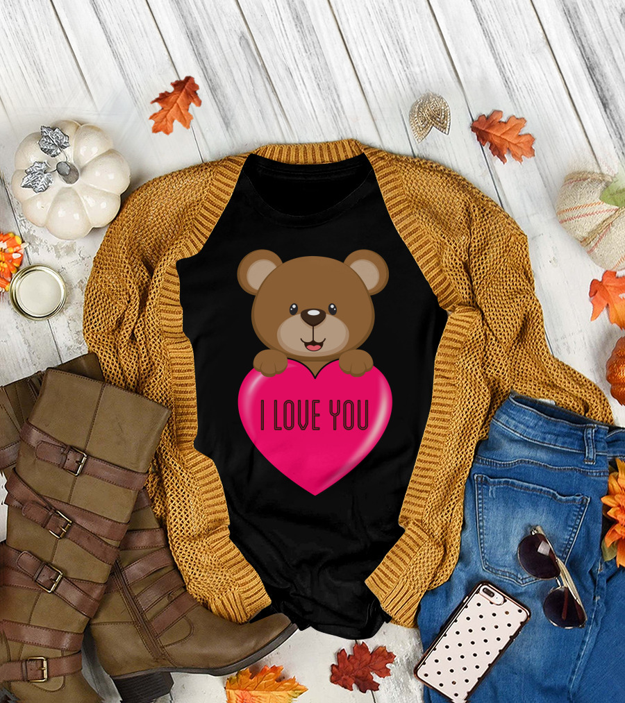 I Love You Bear Heart Hug T-Shirt