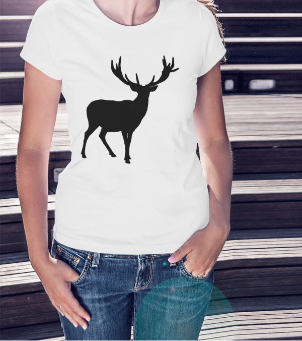 Silhouette Stag Deer Wildlife Nature T-Shirt