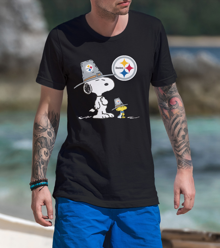 Steelers Snoopy Pilgrim Hats T-Shirt