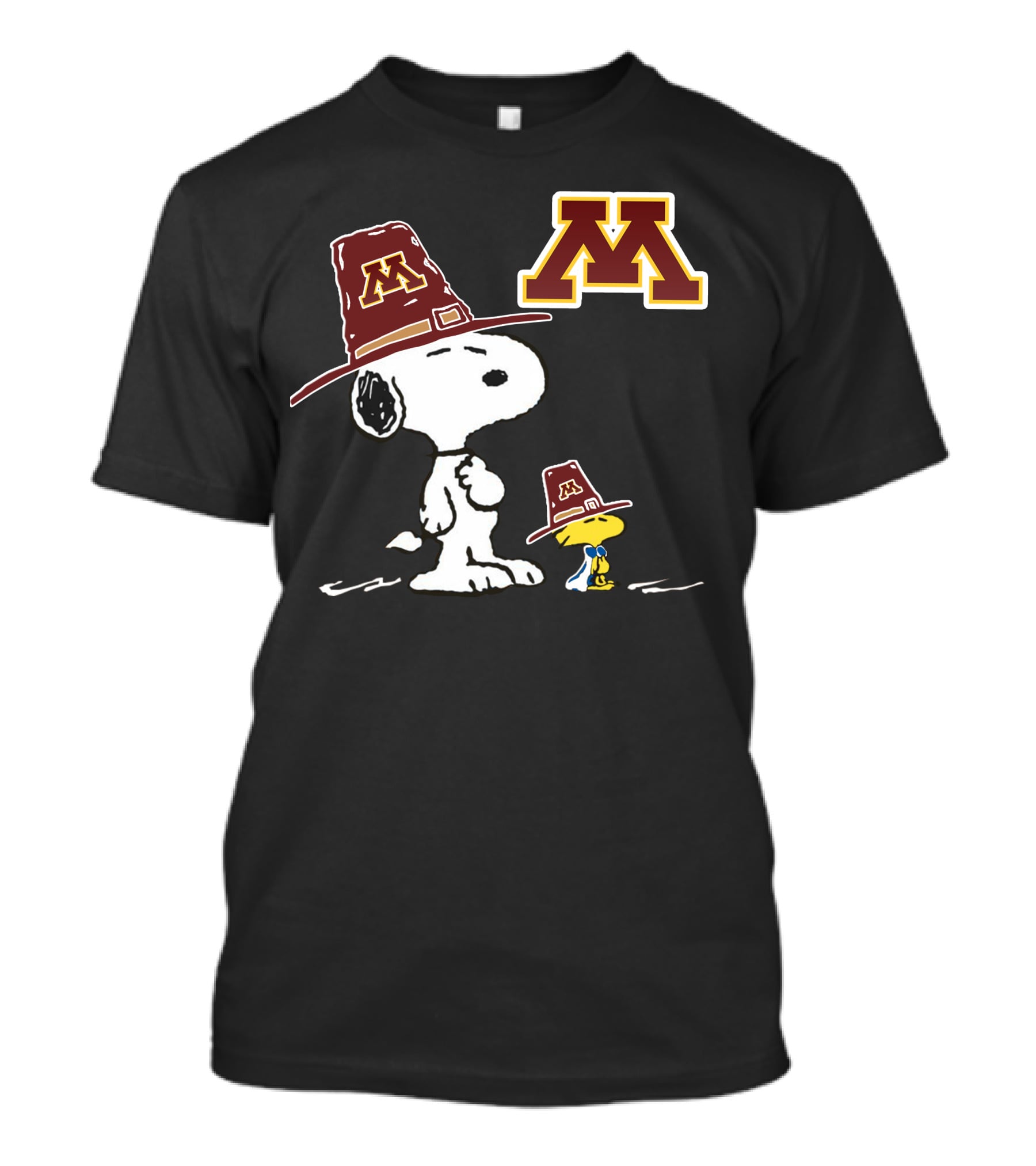 Minnesota Golden Gophers Snoopy Woodstock Team Spirit T-Shirt