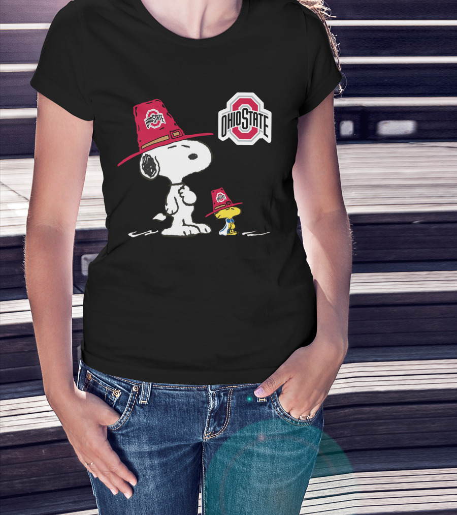 Ohio State Buckeyes Snoopy Woodstock T-Shirt