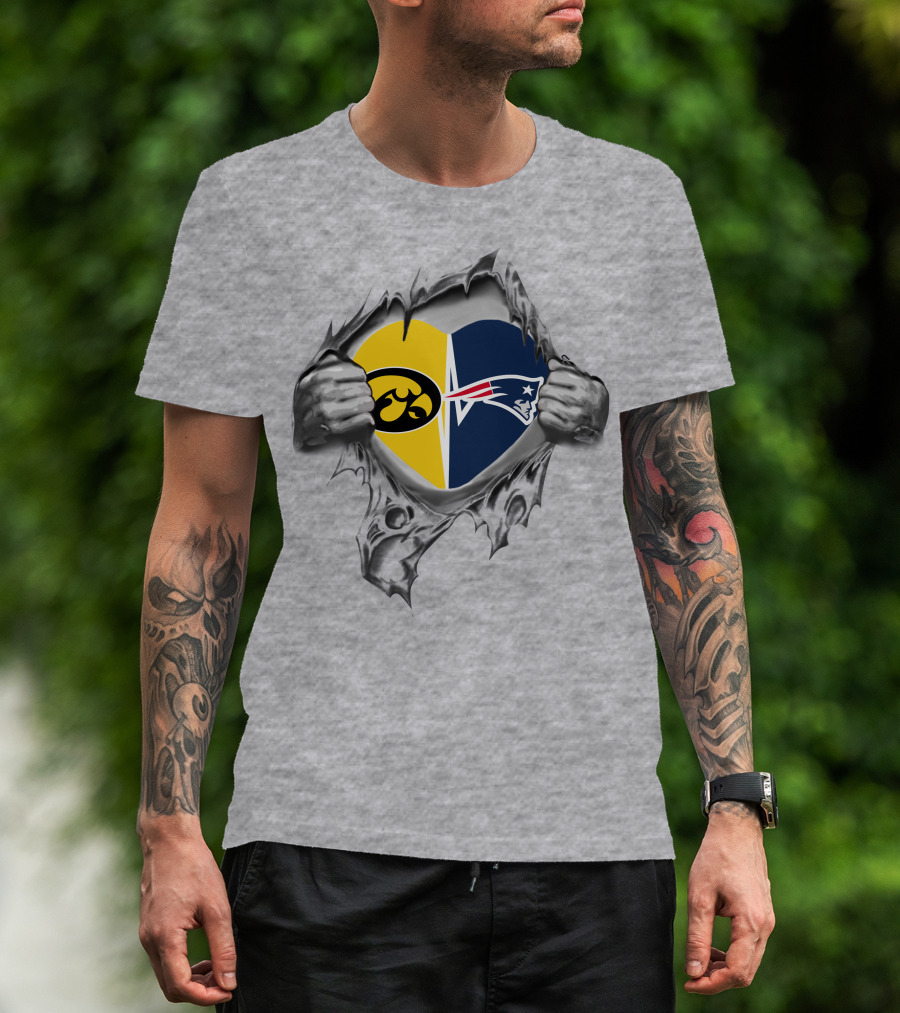 Iowa Hawkeyes Patriots Heart T-Shirt