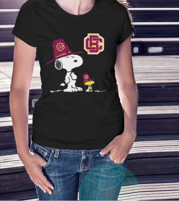Bethune-Cookman Snoopy And Woodstock In Tall Hats With BCU T-Shirt
