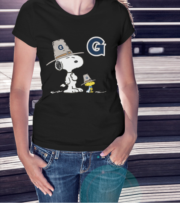 Georgetown Peanuts Snoopy Woodstock Pilgrim Hats T-Shirt