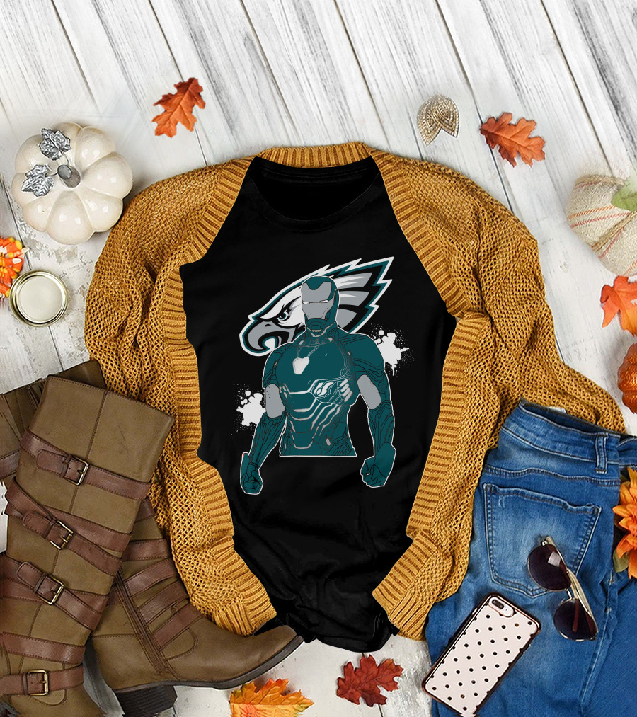 Iron Man And Philadelphia Eagles Fusion T-Shirt