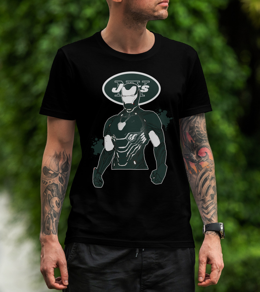 Iron Man New York Jets Mashup T-Shirt