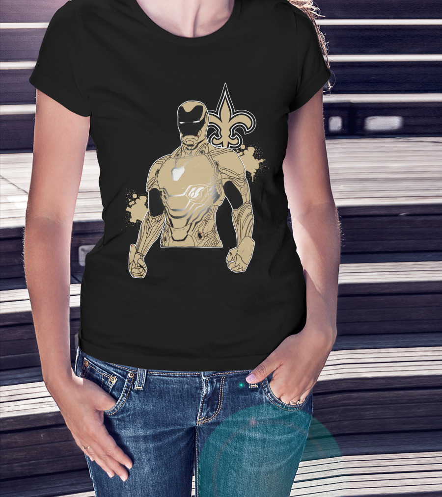 Iron Man New Orleans Saints Crossover T-Shirt