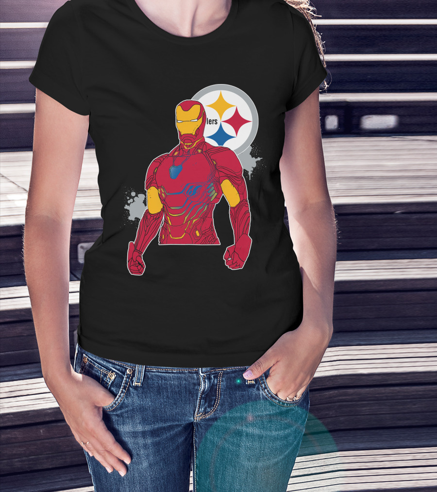Iron Man With Steelers T-Shirt