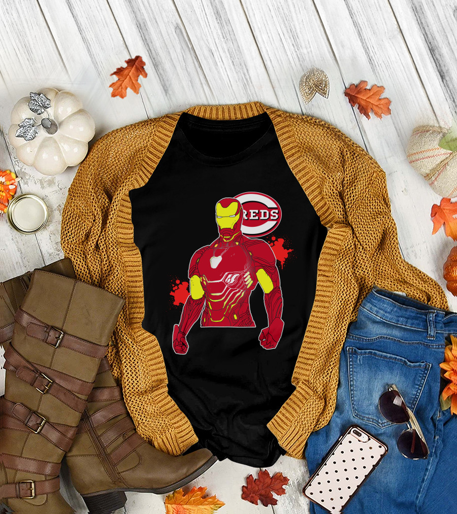 Iron Man Cincinnati Reds Collaboration T-Shirt