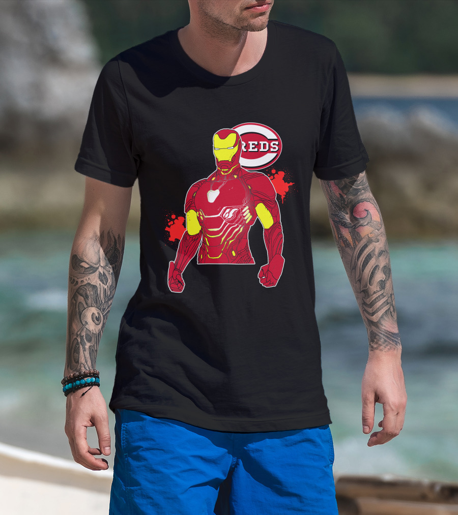 Iron Man Cincinnati Reds Collaboration T-Shirt