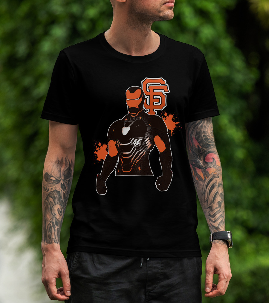 Iron Man San Francisco Giants Fan Crossover T-Shirt