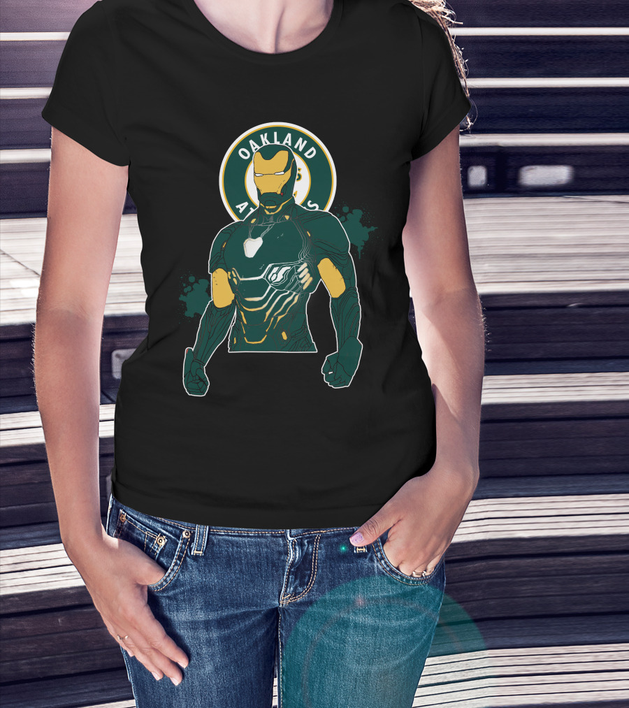 Iron Man Oakland Athletics Crossover T-Shirt