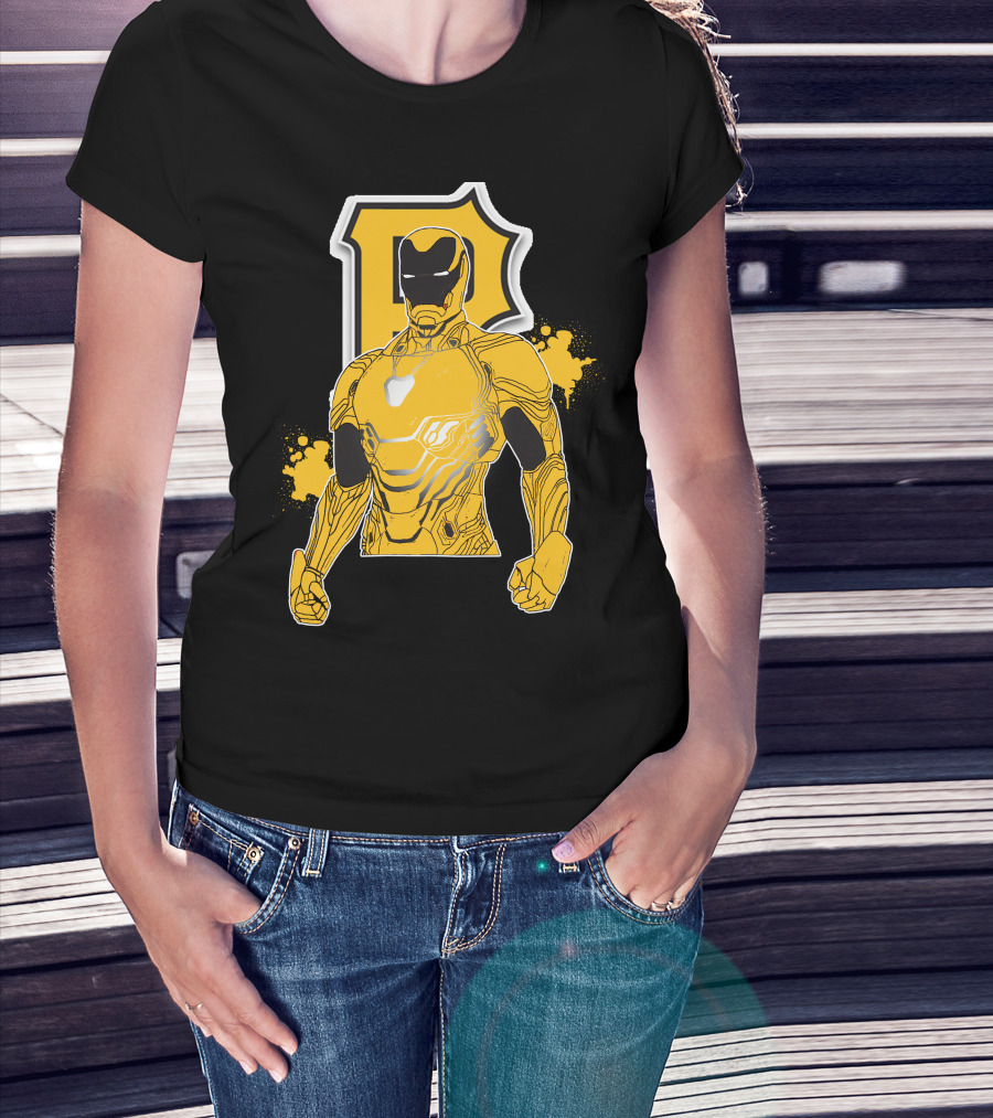 Iron Man Pittsburgh Pirates Collaborative Marvel Sports T-Shirt