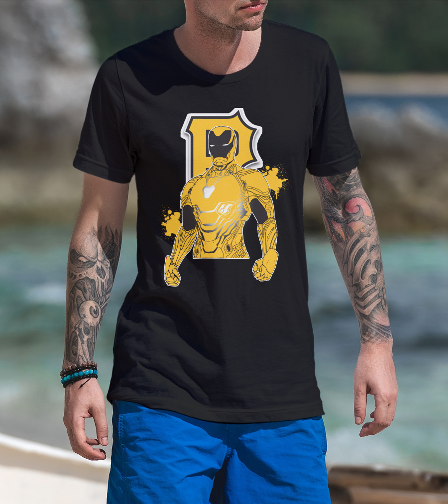 Iron Man Pittsburgh Pirates Collaborative Marvel Sports T-Shirt