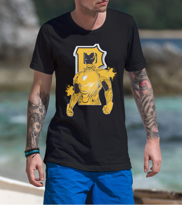 Iron Man Pittsburgh Pirates Collaborative Marvel Sports T-Shirt