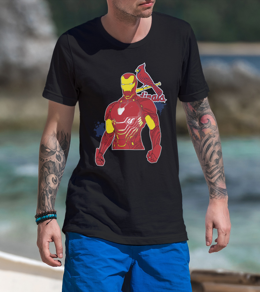 Iron Man St Louis Cardinals Crossover T-Shirt