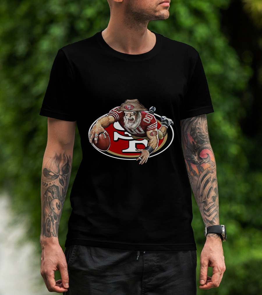 San Francisco 49ers Wild Cowboy Mascot Rugby Football T-Shirt