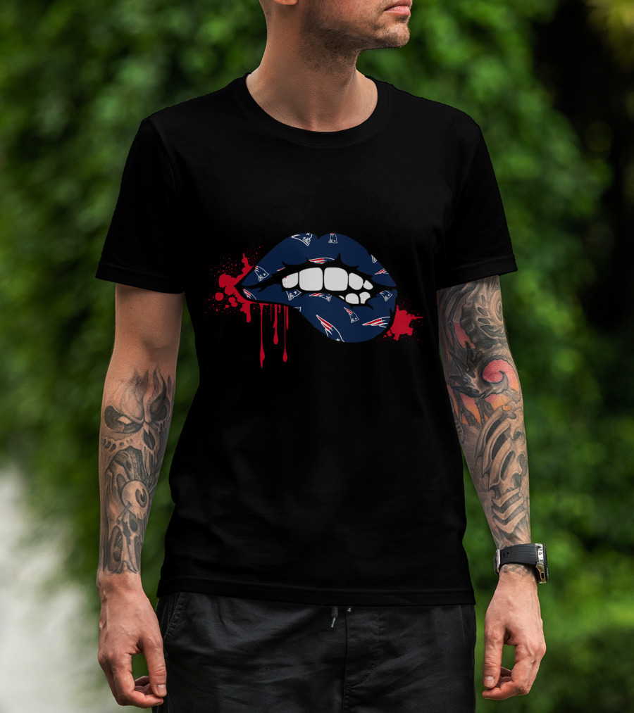 Dripping Lips New England Patriots T-Shirt