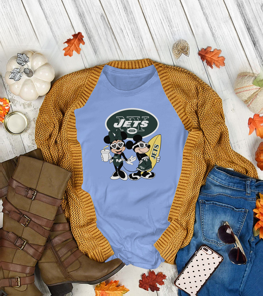 Jets Mickey Surfing Vacation Adventure T-Shirt
