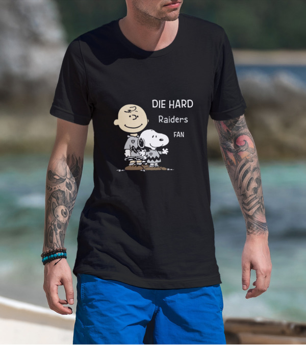 Die Hard Raiders Fan Snoopy And Charlie Brown T-Shirt