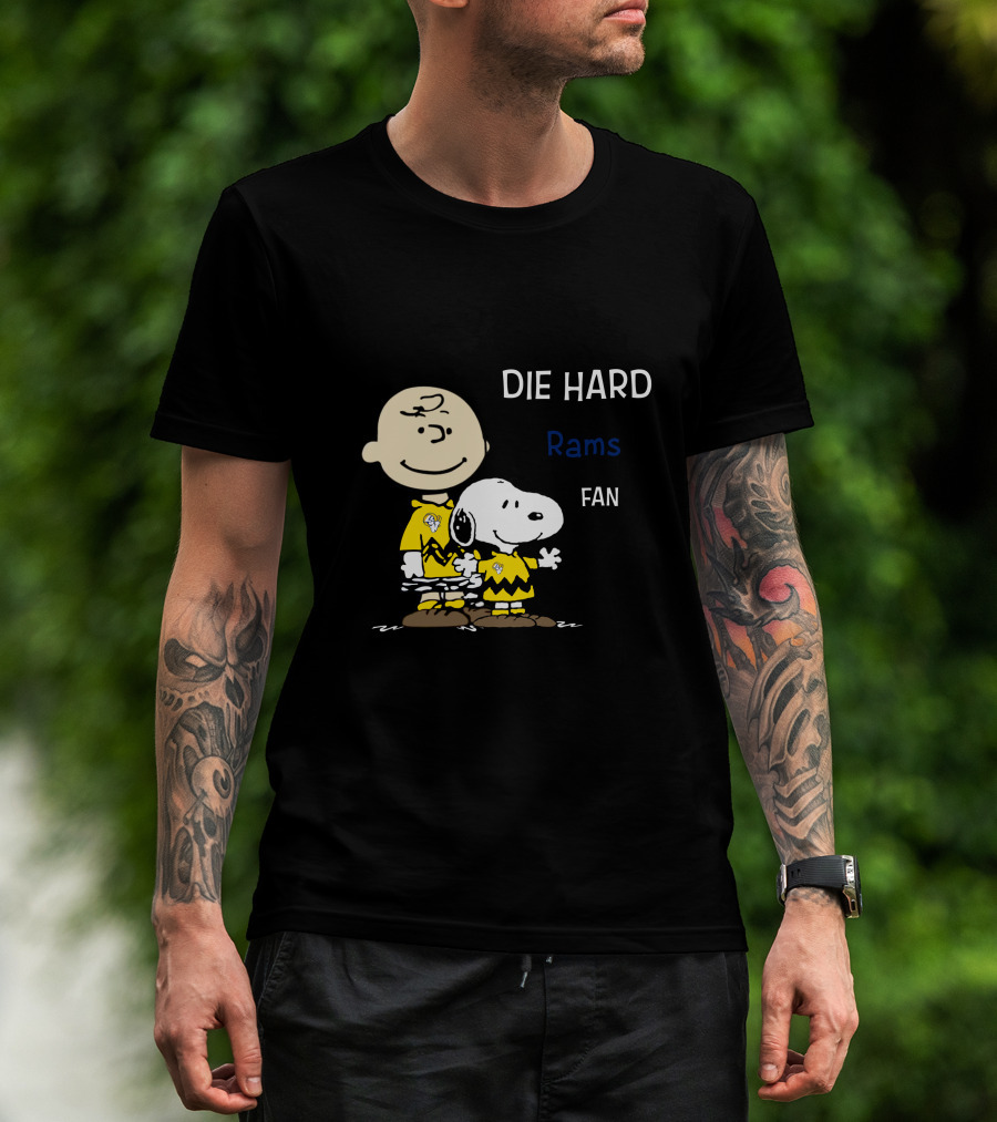 Die Hard Rams Fan Snoopy And Charlie Brown T-Shirt