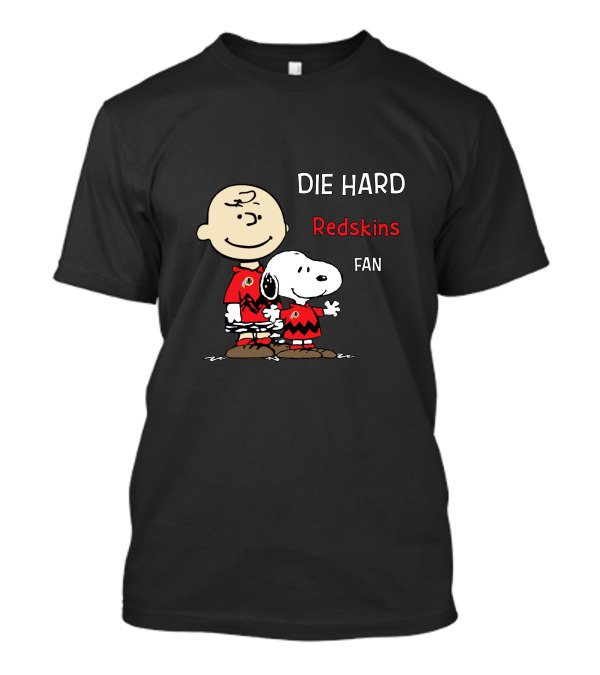 Die Hard Redskins Fan Snoopy And Charlie Brown T-Shirt