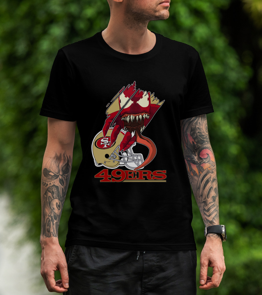 49ers Venomous Creature With San Francisco Helmet T-Shirt