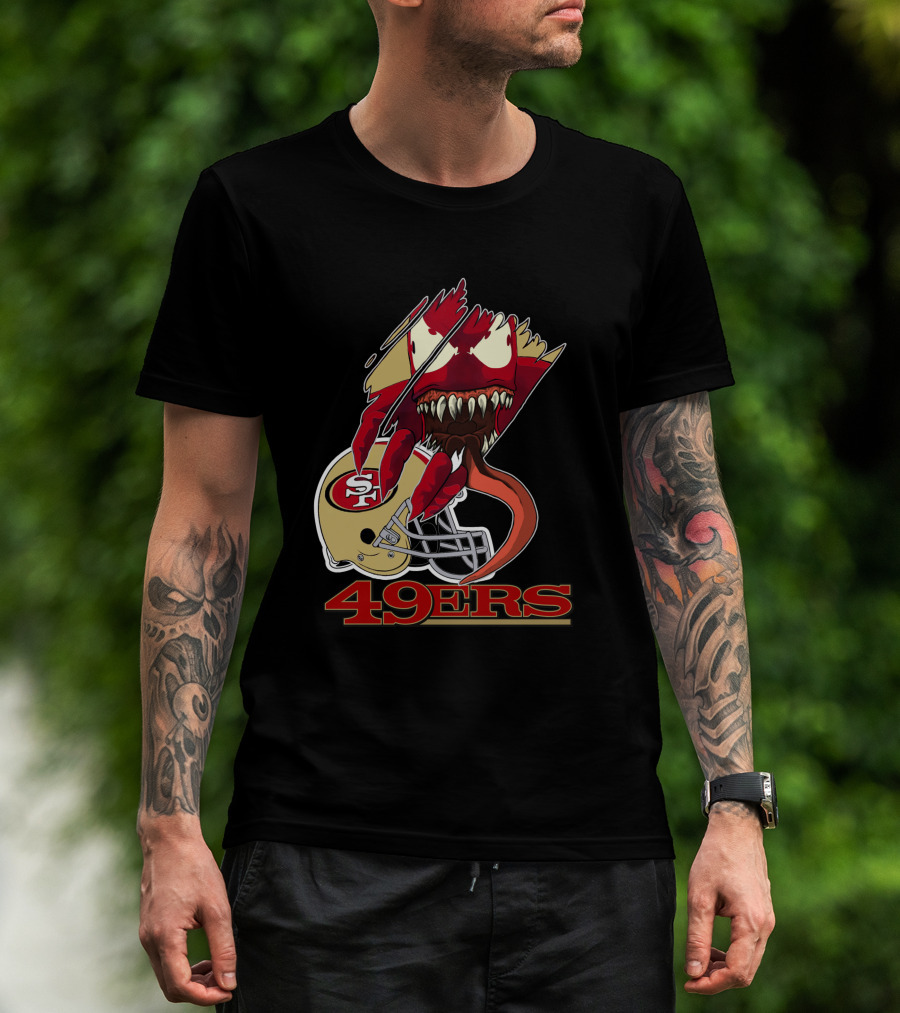 49ers Sf Football Venom Monster Helmet T-Shirt