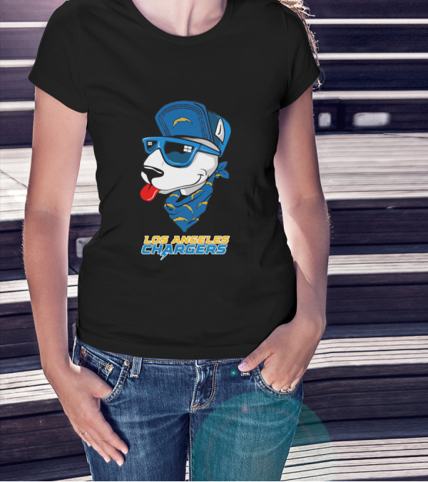 Los Angeles Chargers Bull Terrier T-Shirt