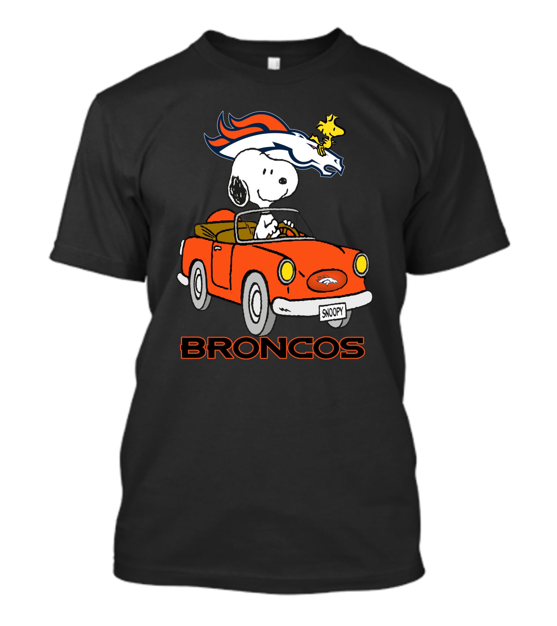 Broncos Snoopy Woodstock Long Ride Adventure T-Shirt