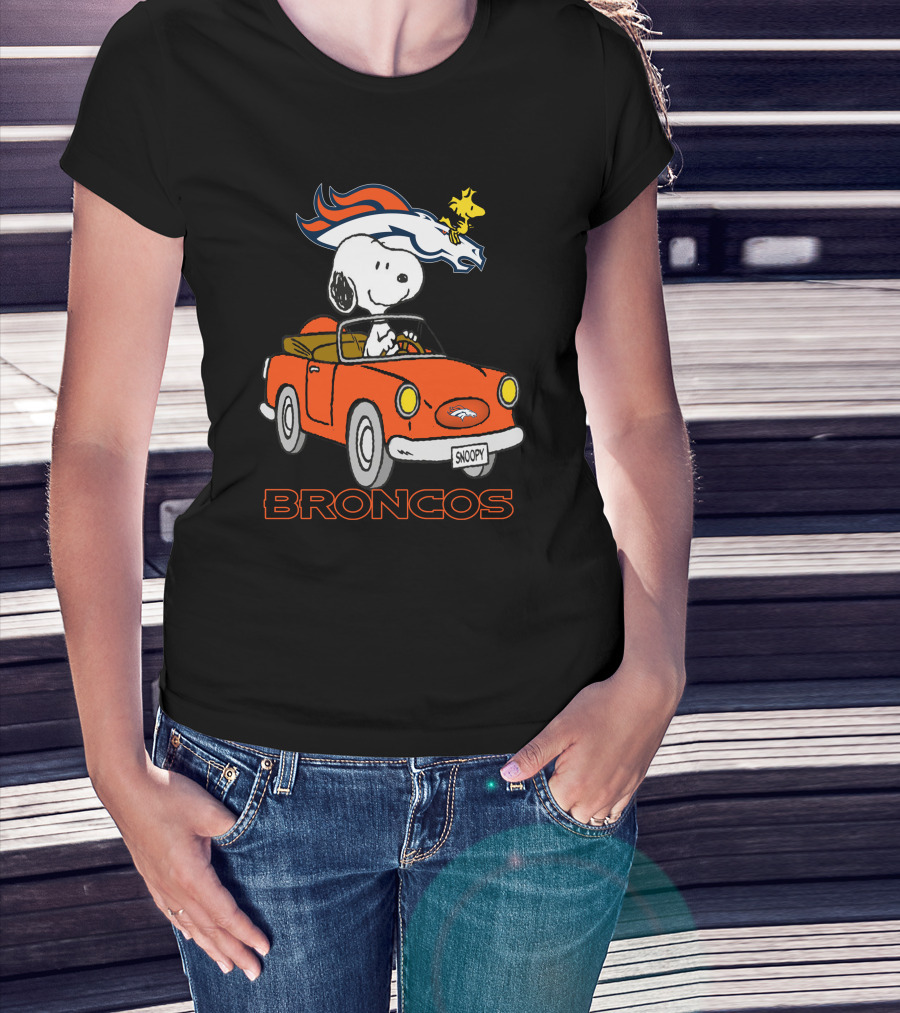 Broncos Snoopy Woodstock Long Ride Adventure T-Shirt