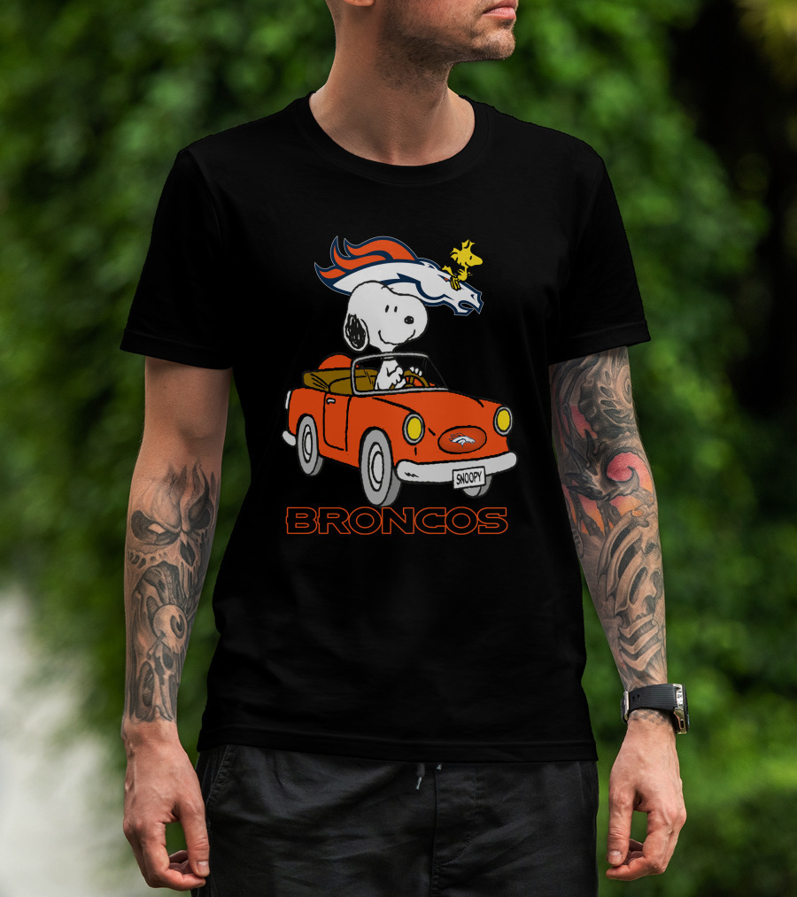 Broncos Snoopy Woodstock Long Ride Adventure T-Shirt