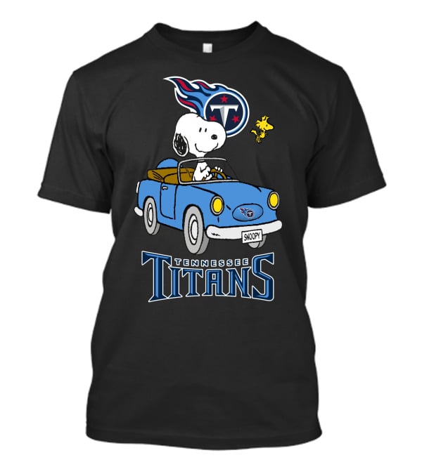 Tennessee Titans Snoopy Driving Woodstock Ride T-Shirt