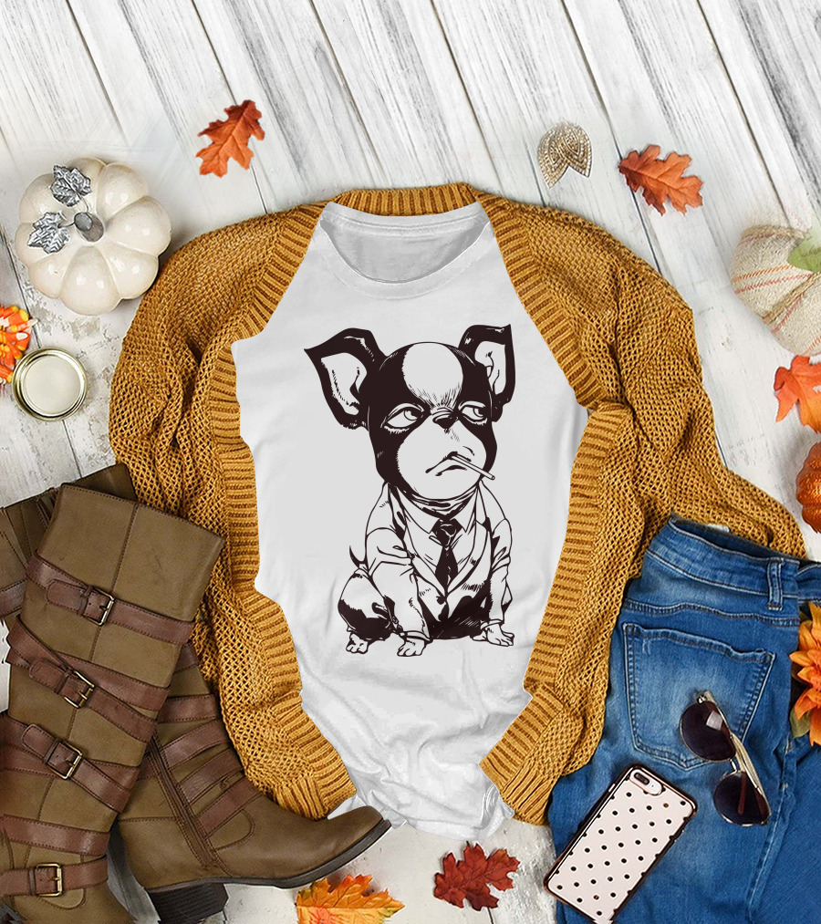 Iggy Jojo Bizarre Adventure Manga Character Dog in Suit T-Shirt